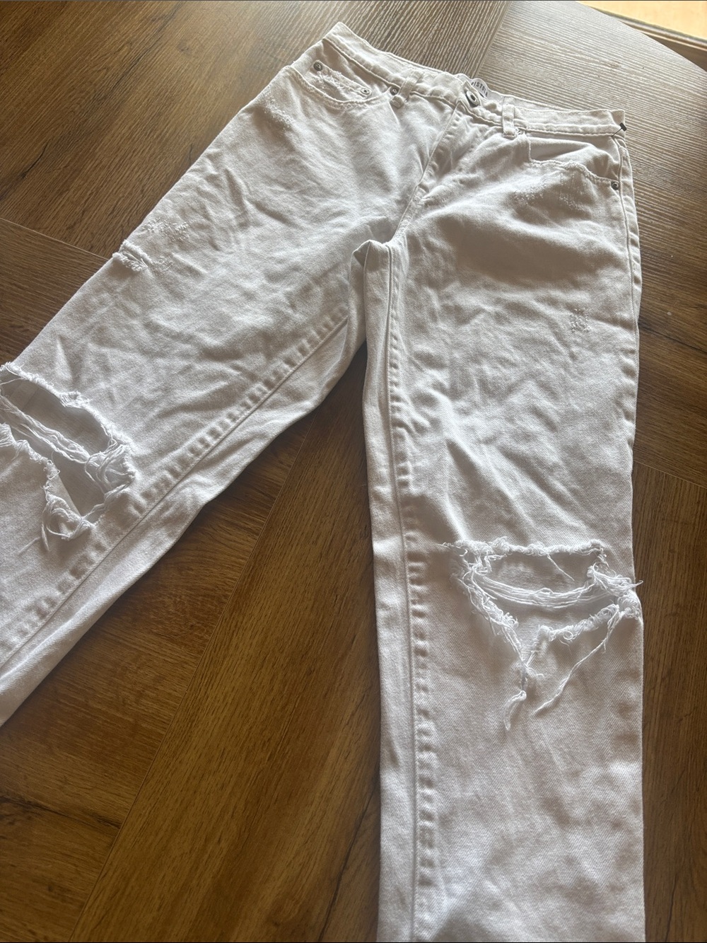 Pistola Women’s White Ripped High-Rise Jeans